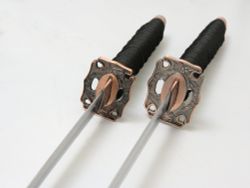 Armas Del Mundo Набор самурайских мечей, 2 шт. Ножны черные, цуба- медная