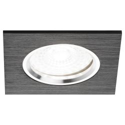 Светильник встраиваемый алюминиевый ЭРА KL57 SL/BK под лампу MR16 GU5.3 серебро/черный