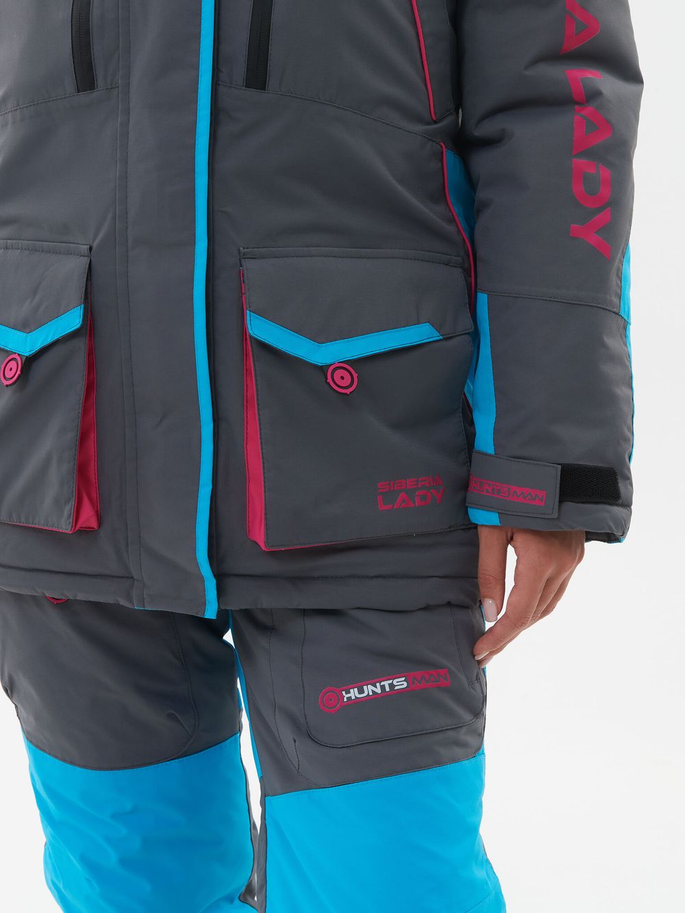 Костюм зимний Женский Siberia Lady ткань Breathable цвет Серый/Голубой