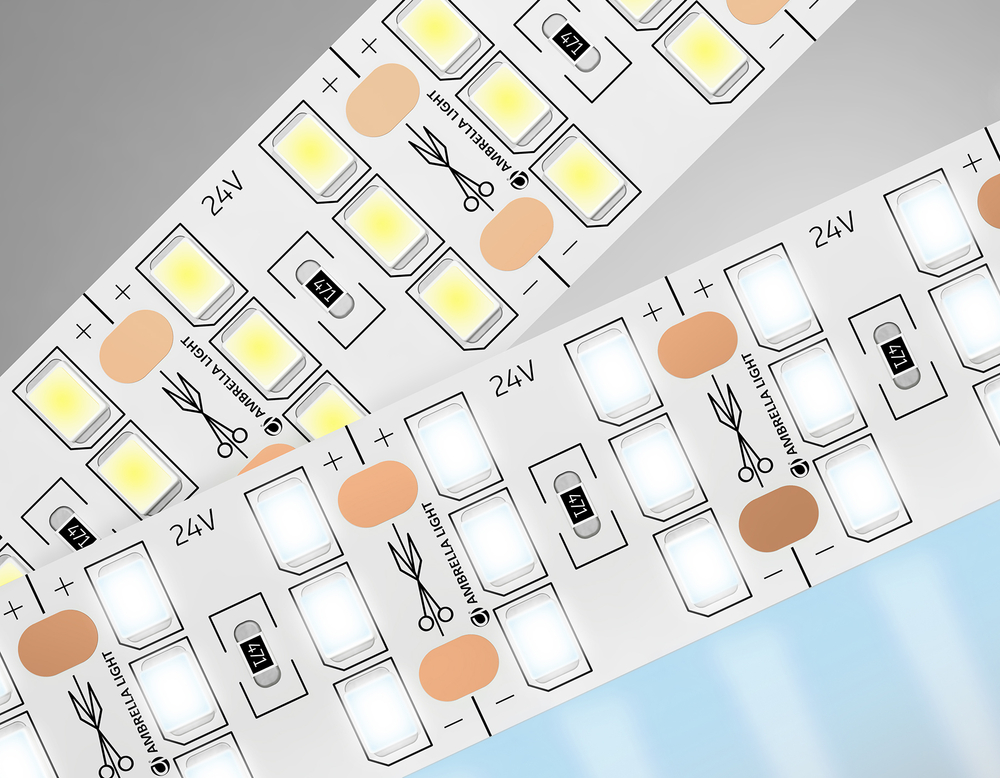 GS3903 2835 324Led/ 26W m/ 24V IP20 6500K/ 5000*18*1.2mm (2 конт.)