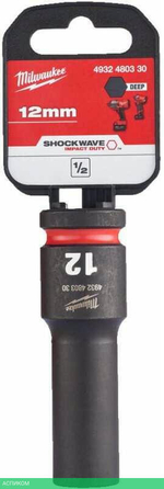 Головка ударная Milwaukee Shockwave 1/2" 12мм (4932480330)