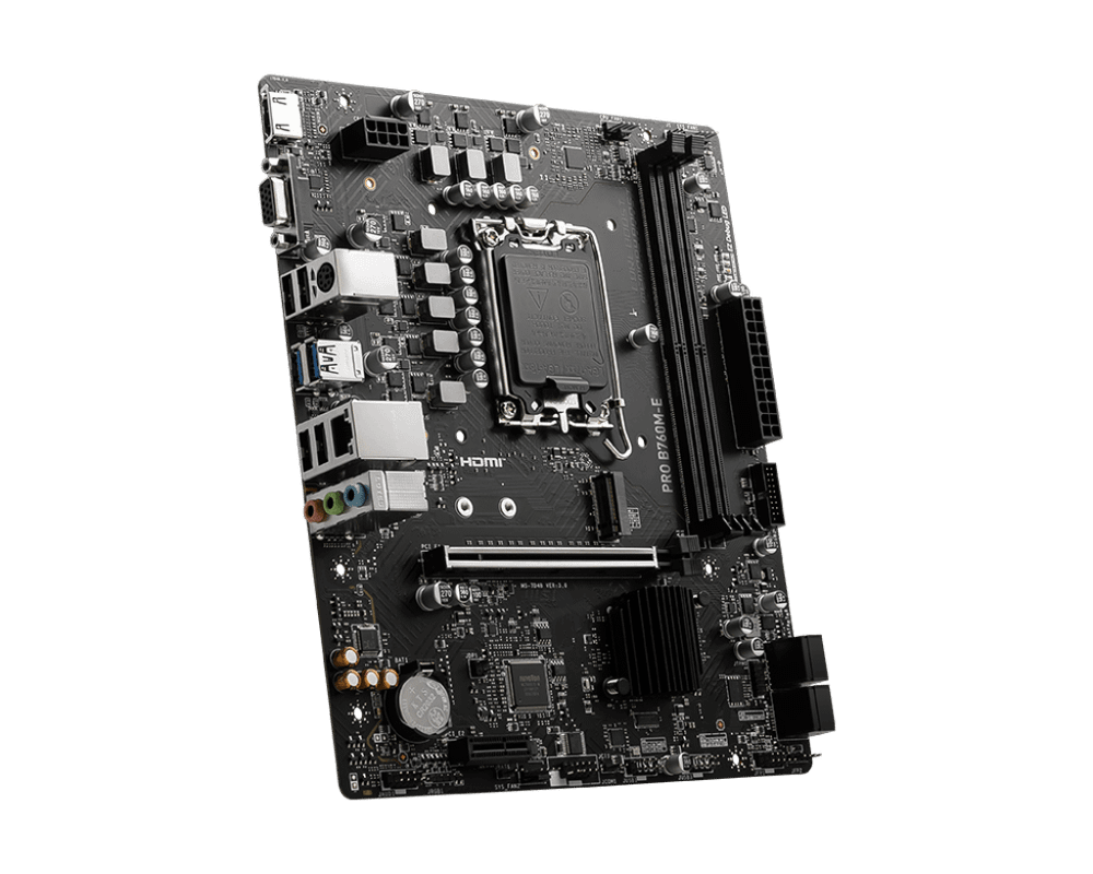 Материнская плата MSI PRO B760M-E LGA1700 2xDDR5 4xSATA3 M.2 VGA HDMI mATX
