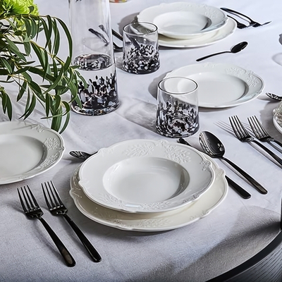 Тарелка «Поэма Флауэр» мелкая;фарфор;D=27,H=2см;белый (Цвет: белый)