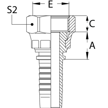 Фитинг DN 10 ORFS (Г) 11/16