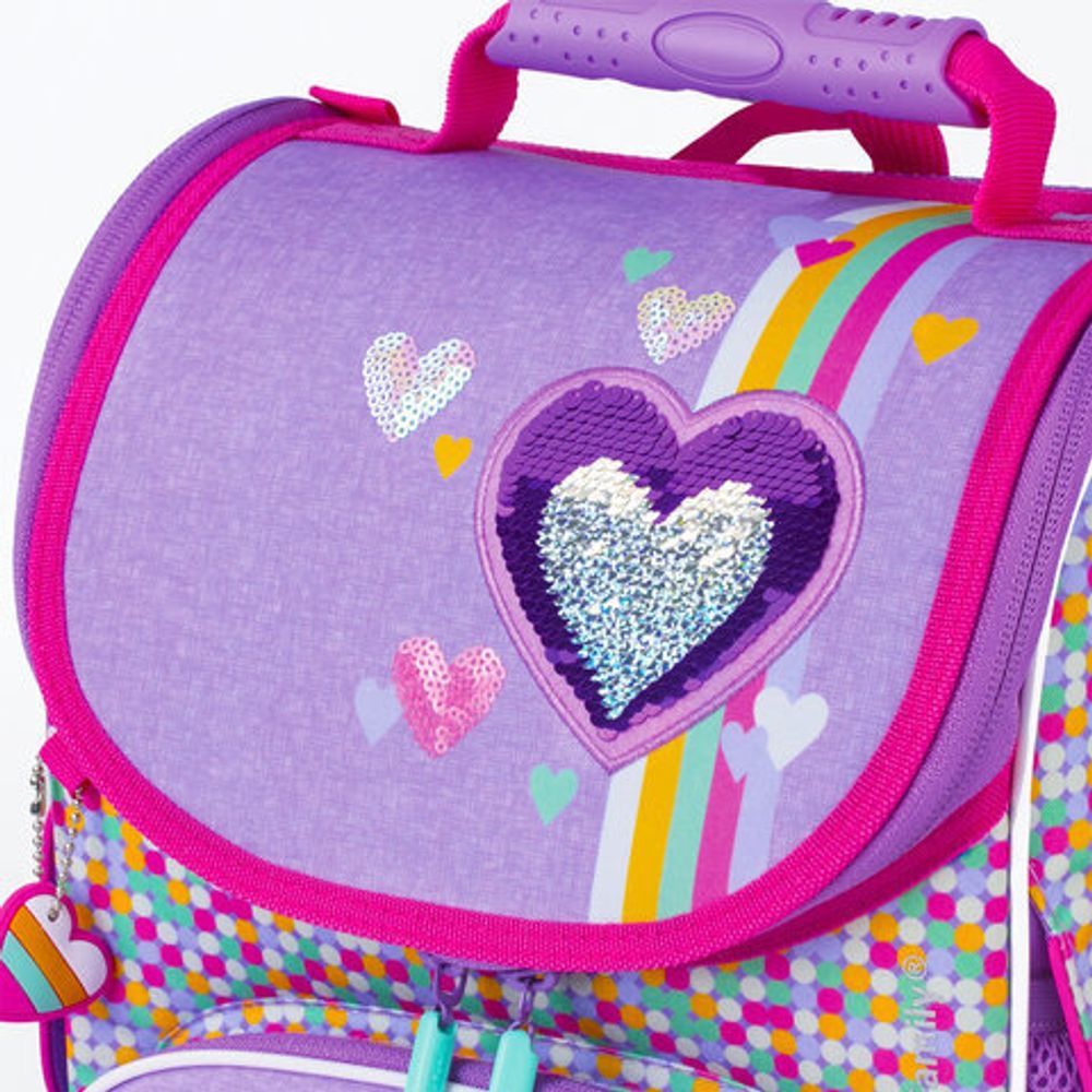 Ранец TIGER FAMILY, для начальной школы, Nature Quest, девочка, "Pink Amour", 35х31х19 см, 227865, TGNQ-041A