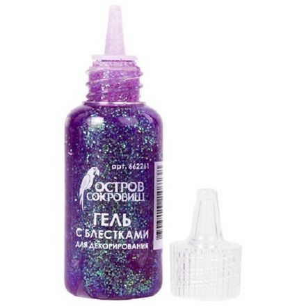 Гель с блёстками 20мл, Остров Сокровищ, неон, ассорти, 1 шт.