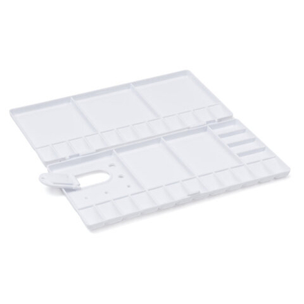 Палитра с крышкой и ячейками для красок, пластик