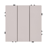 Трехклавишный выключатель 10А/250В Кашемир матовый Kollinger Eclipse EC-710CM