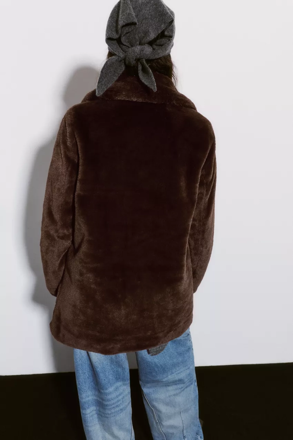 PULL&BEAR Шуба из искусственного меха, коричневый