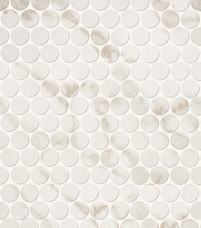 Мозаика Roma Diamond Calacatta Round Grec Mosaico 29.5x32.5
