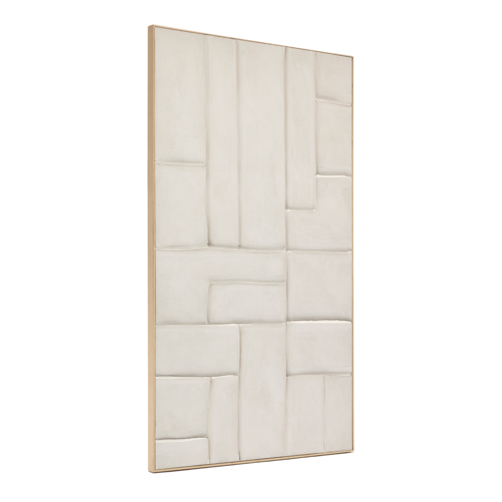 Klis Картина из белого льна с геометрическими фигурами, 120 х 200