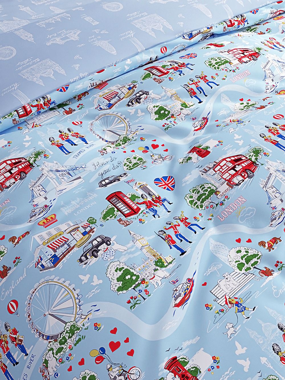 Пододеяльник  перкаль Сказка "Лондон/Биг Бен" 1,5-спальный на молнии 145x215 см