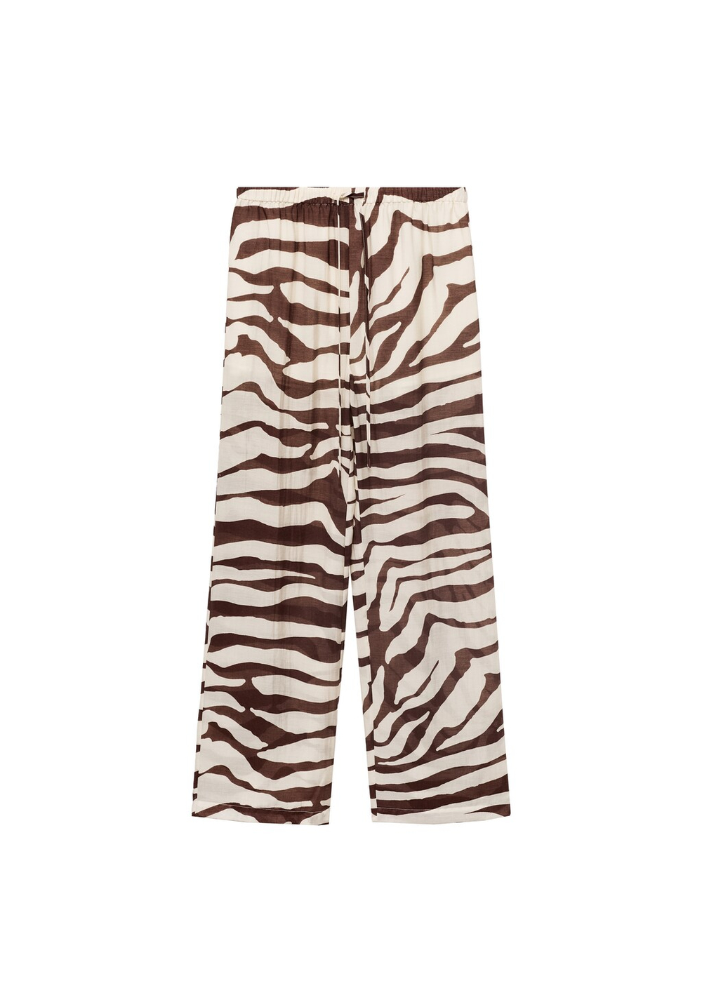 Струящиеся брюки с принтом зебра
