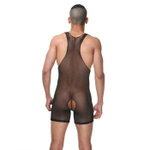 Мужской полупрозрачный комбинезон (Размер: S-M) (Цвет: черный)