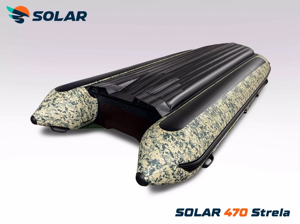 Лодка надувная моторная solar-470 strela jet tunnel