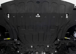 Защита картера и КПП AutoMax для Hyundai Solaris II (V - 1.4; 1.6) 2017-2020 2020-н.в./Kia Rio IV седан (V - 1.4; 1.6) 2017-2020 2020-н.в./Kia Rio X хэтчбек (V - 1.4; 1.6) 2020-н.в./Kia Rio X-Line хэтчбек (V - 1.4; 1.6) 2017-2021, сталь 1.4 мм, с крепежом, штампованная, AM.2370.1