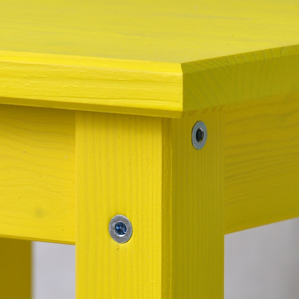 Табурет деревянный Одвар 33х33 см из массива сосны, желтый