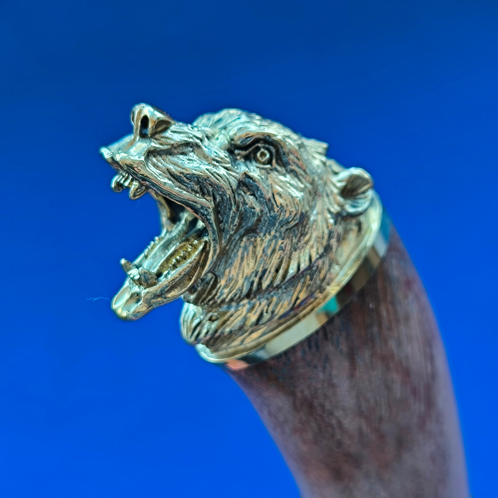 Нож кованый Лесник Дамаск, Литьё на рукояти (Ворсма)