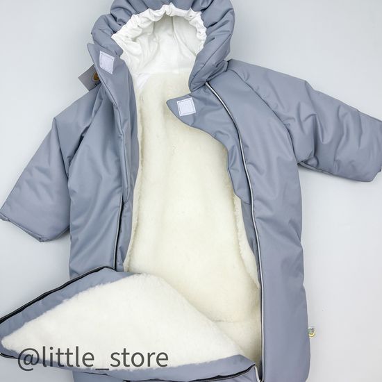 Конверт-комбинезон зимний "Галактика" Серый