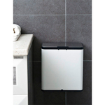 Ведро для мусора, внутр ведро, держатель м/мешков, Foodatlas JAH-541, 6л (белый)