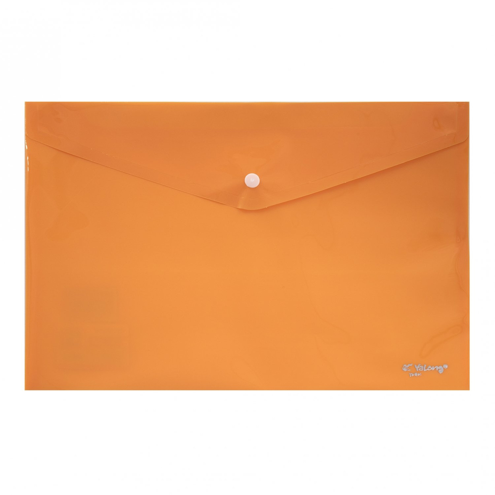 Папка-конверт на кнопке Yalong, A4, 260х360 мм, 160 мкм, ассорти в коробе, глянцевая, "Неон"