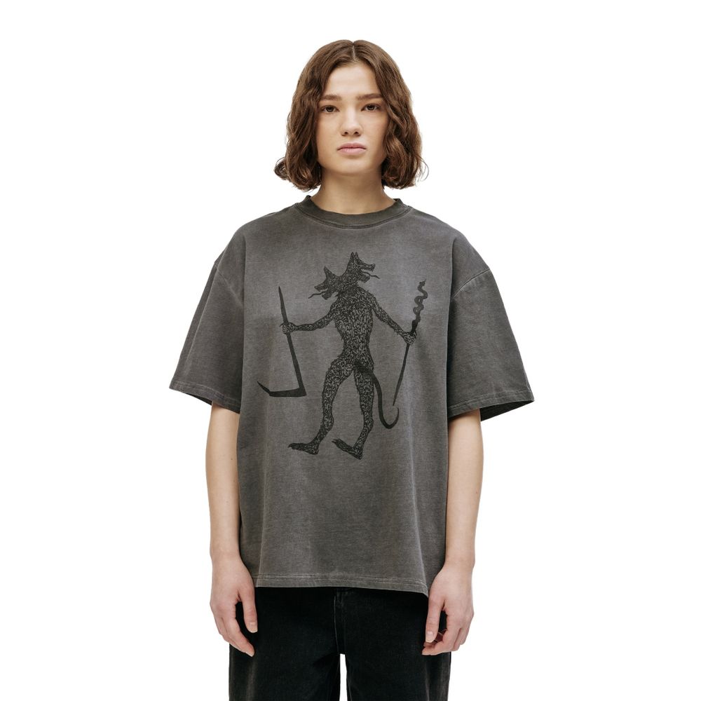 Футболка Волчок Orthrus серая