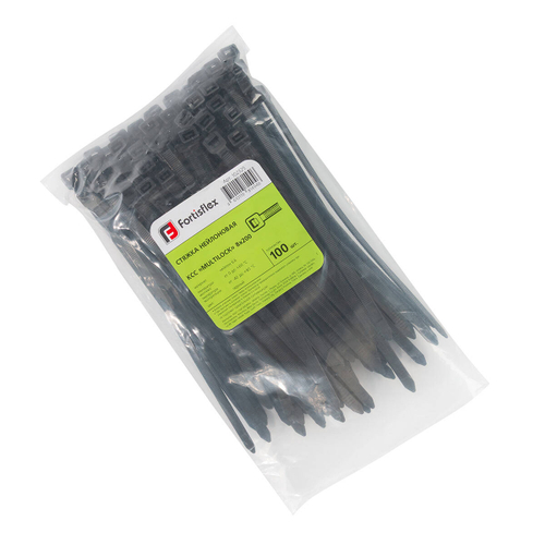 Стяжка нейлоновая КСС «MULTILOCK» 8х200 (черн) (100шт) Fortisflex