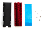 Кулер для SSD TESLA HeatSink, M2 2280, пассивный, Al, красный (TSL-HTS-M22280-R)