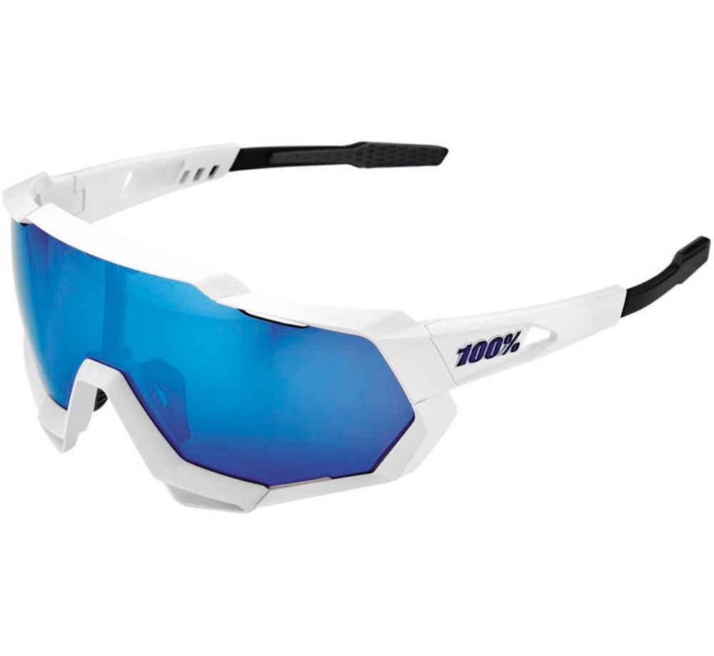 Очки спортивные 100% Speedtrap Matte White / HiPER Blue Multilayer Mirror Lens (61023-000-75)