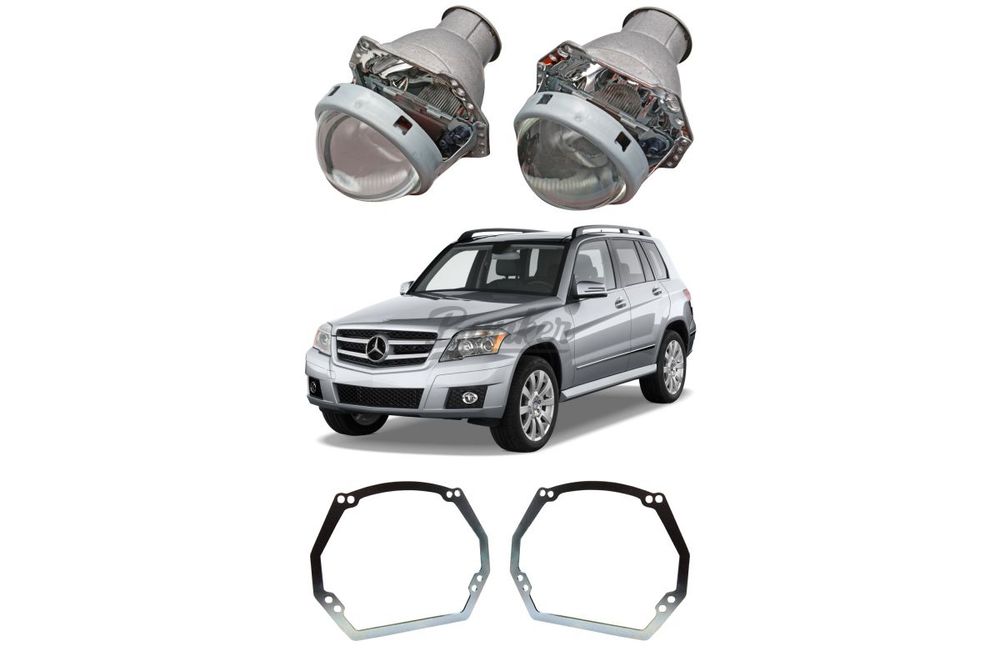 Готовый комплект для замены штатных линз Mercedes-Benz GLK X204 дорестайлинг 2008-2012