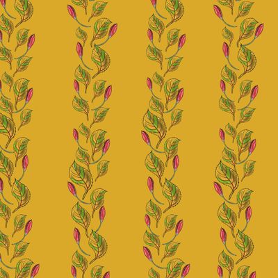 горизонтальный цветочный узор