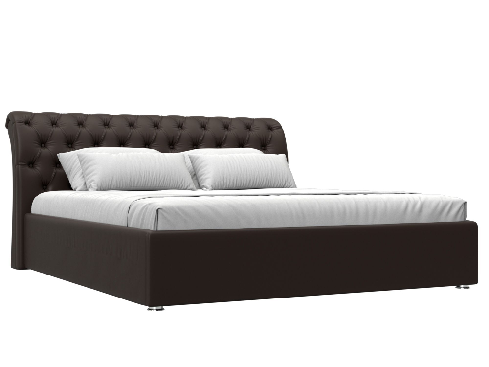 Кровать интерьерная Сицилия 180, Коричневый, Экокожа, 120874