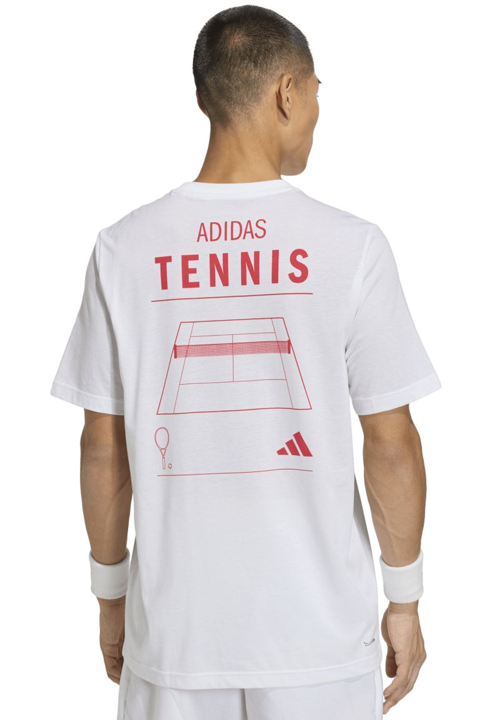 Мужская теннисная футболка Adidas Category Graphic - white