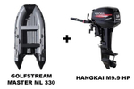 Лодка ПВХ GOLFSTREAM MASTER ML 330 + 2х-тактный лодочный мотор HANGKAI M9.9 HP