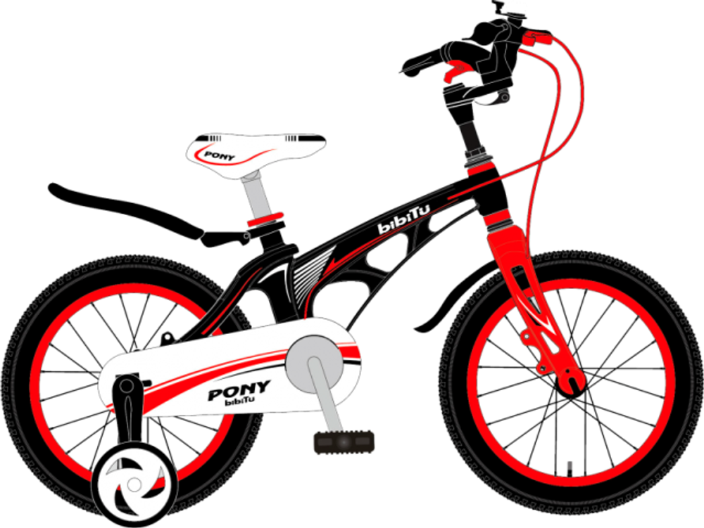 Велосипед 18" BIBITU PONY, черный