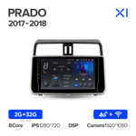 Teyes X1 10.2" для TLC Prado 2017-2018