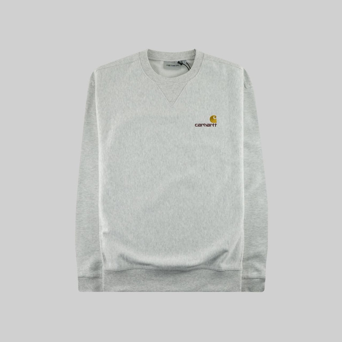 Толстовка мужская Carhartt WIP American Script Sweatshirt артикул:I025475_grey - купить в магазине Дайс
