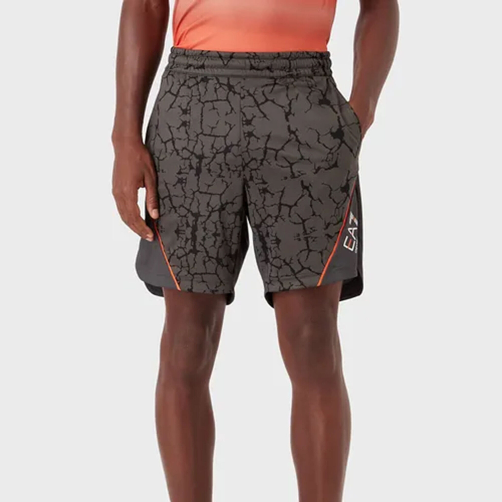 Мужские теннисные шорты EA7 Shorts Men - Anthracite, Orange