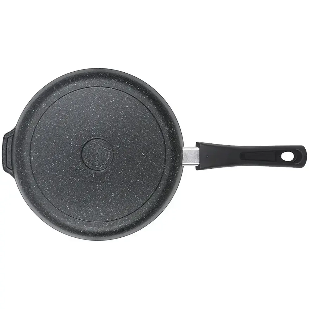 Сковорода глубокая 240мм со съемной ручкой,АП линия «Granit» (black)