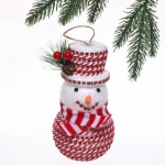 Ёлочные игрушки «Снеговичок со стразами» 14*8 см, Красный