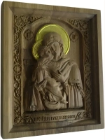 Освященная Владимирская икона Божией Матери из дуба средняя
