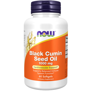 Now Foods Black Cumin Seed Oil 1000 mg 60 softgels, Масло семян черного тмина