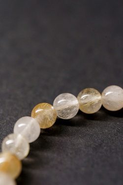 Браслет "Memo about Relationship" шамбала из рутилового кварца с коннектором