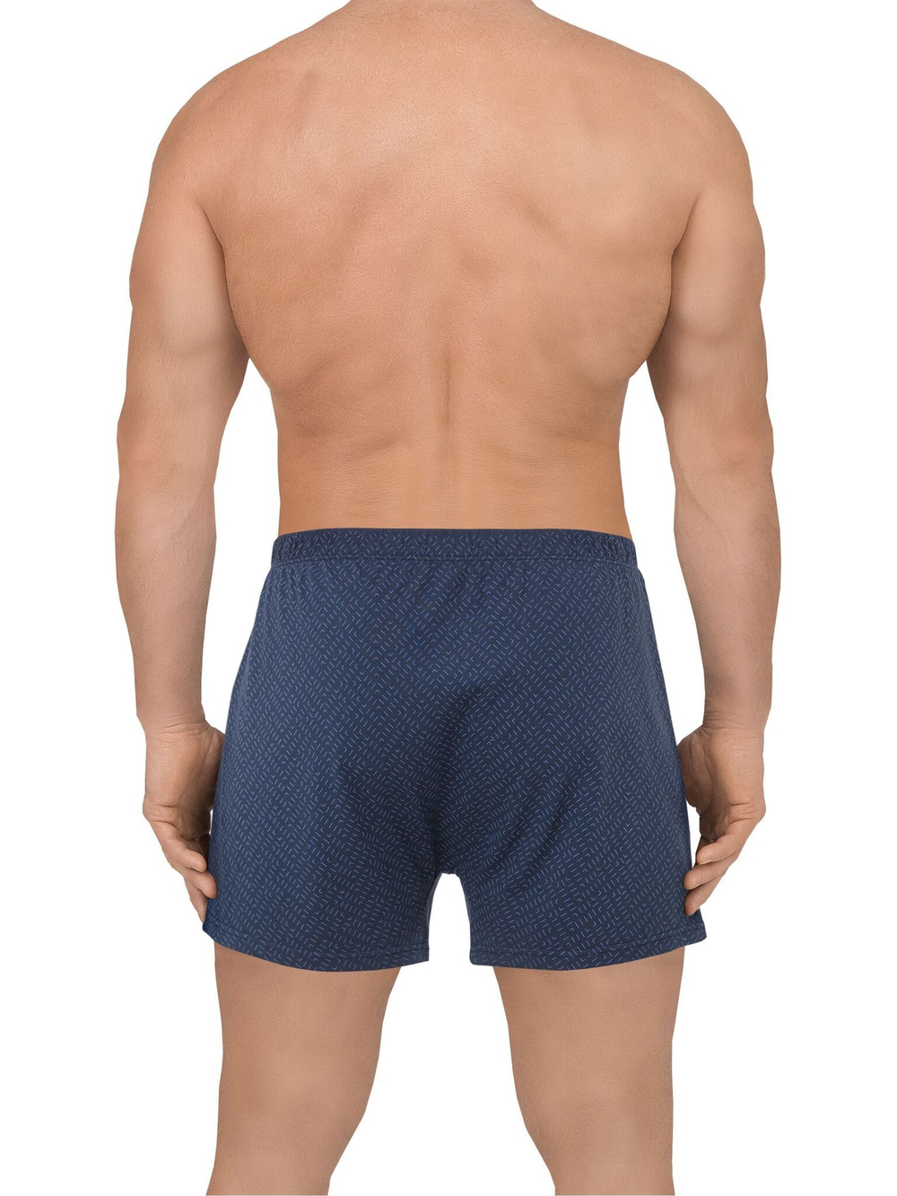 Хлопковые семейные трусы с клапаном на пуговице (Размер: 4X) (Цвет: темно-синий)