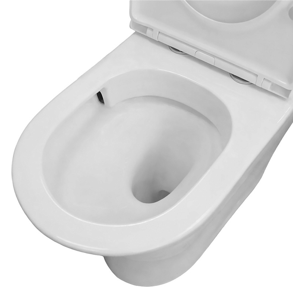 Унитаз-компакт Azario Amadeo 375х650х830 безободковый, слив "Торнадо", с быстросъемным сиденьем "Микролифт" (AZ-2801-S)