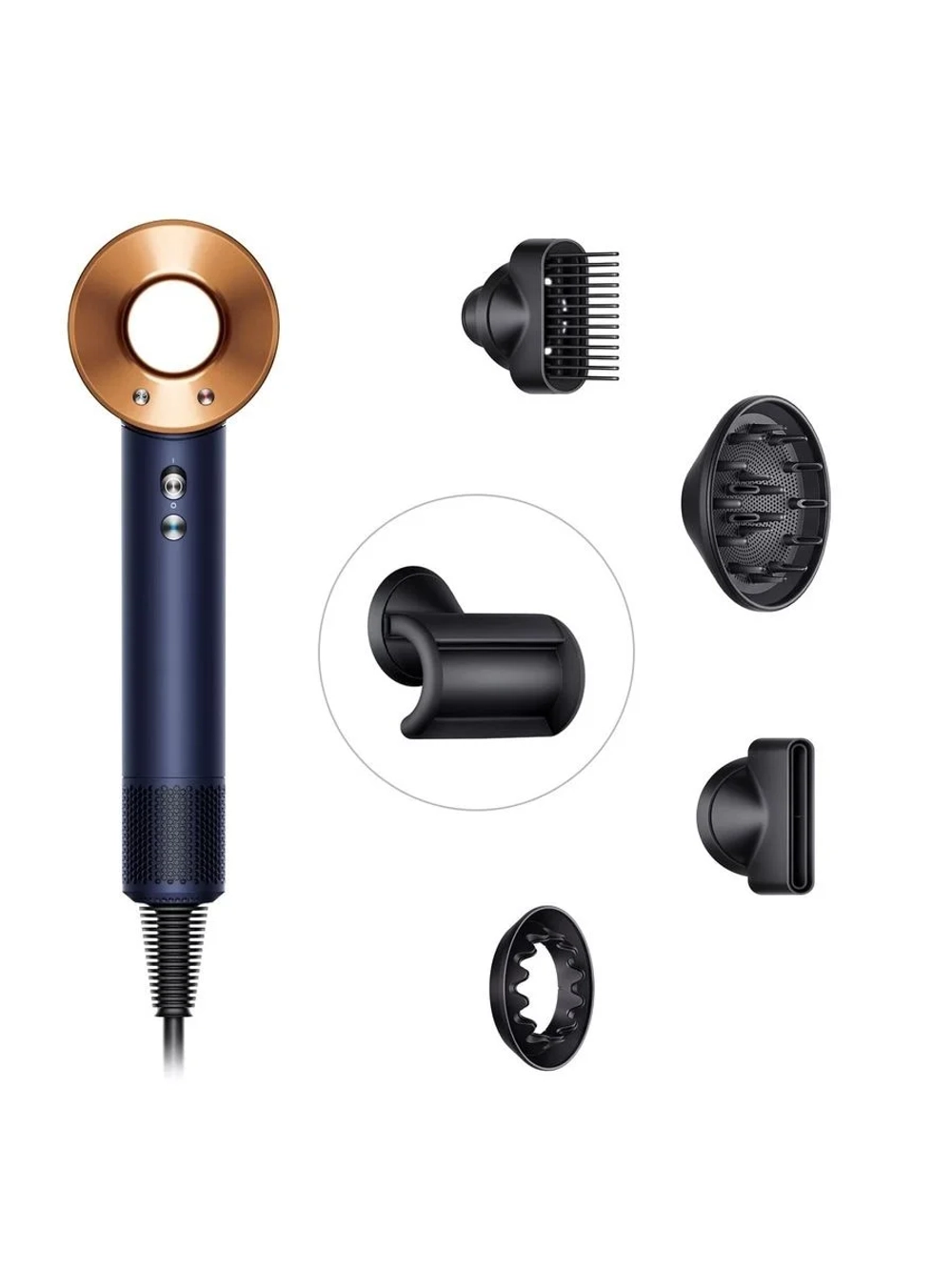 Фен Dyson Supersonic HD15, синий/медный (Prussian blue/Copper)