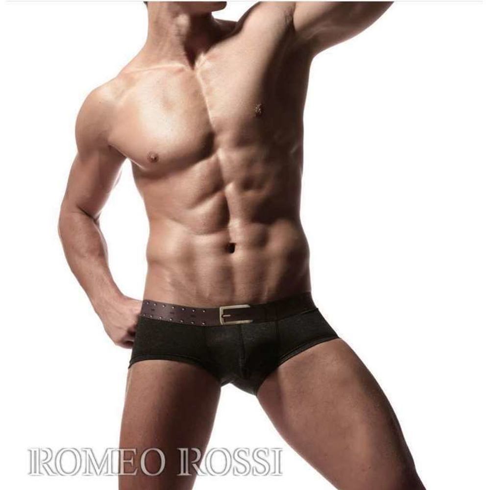 Мужские трусы хипсы черные ROMEO ROSSI RR5005