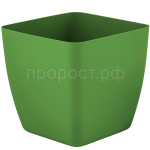 Кашпо пластикове InGreen vienna d19см h18см v5л квадрат оливковый