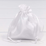 Мешочек 10х12см Атлас (Белый)