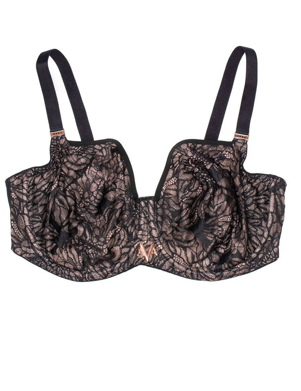 Бюстгальтер с мягкими гипюровыми чашками (Размер: 95D) (Цвет: черный)